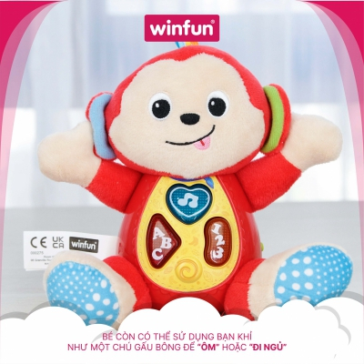 Đồ chơi sơ sinh chú khỉ phát nhạc 0275-01 Winfun