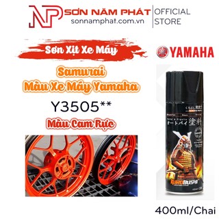 Sơn xịt samurai màu xe máy yamaha y3505** màu cam rực