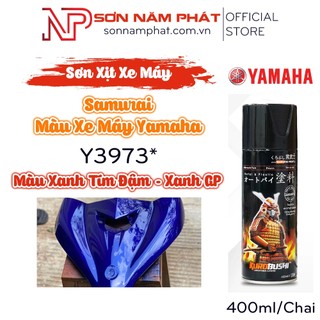 Sơn xịt samurai màu xe máy yamaha y3973* màu xanh tím đậm – xanh gp