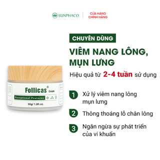 Kem Bôi Viêm Nang Lông, Mụn Lưng Follicas 50g