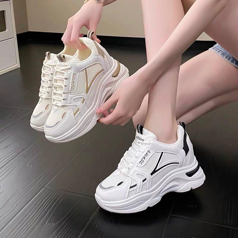 Giày thể thao nữ độn đế 7cm loại đẹp dễ phối đồ,giày snaeker nữ siêu nhẹ tăng chiều cao loại đẹp full box