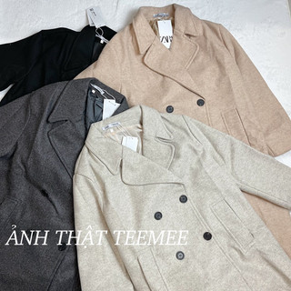 Áo khoác dạ ép oversized dáng dài Za.ra (kèm ảnh thật)