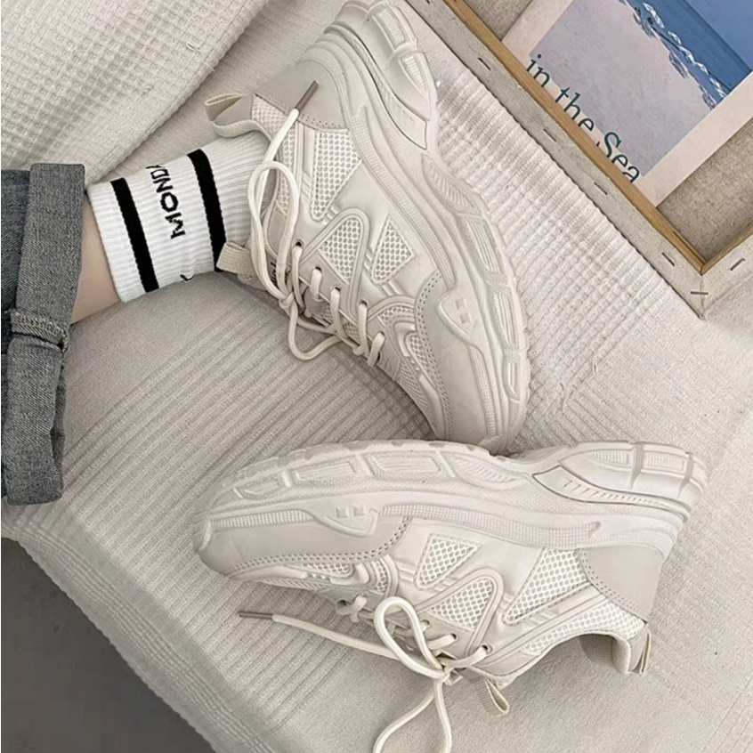 Giày thể thao nữ đế cao - giày vải thể thao nữ ST88 2023 thời trang - Giày sneaker độn đế 6cm