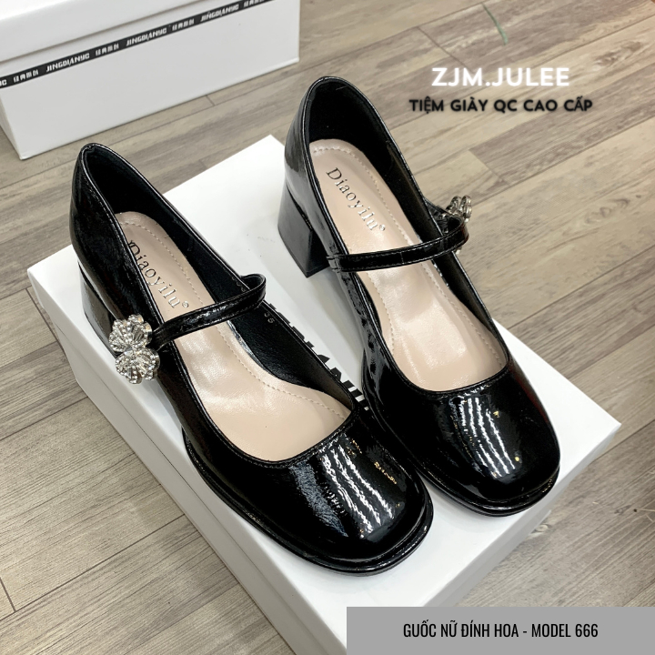 Giày mary jane cao gót nữ ZRA cao cấp đế 5cm - Giày cao gót nữ sang chảnh fullbox