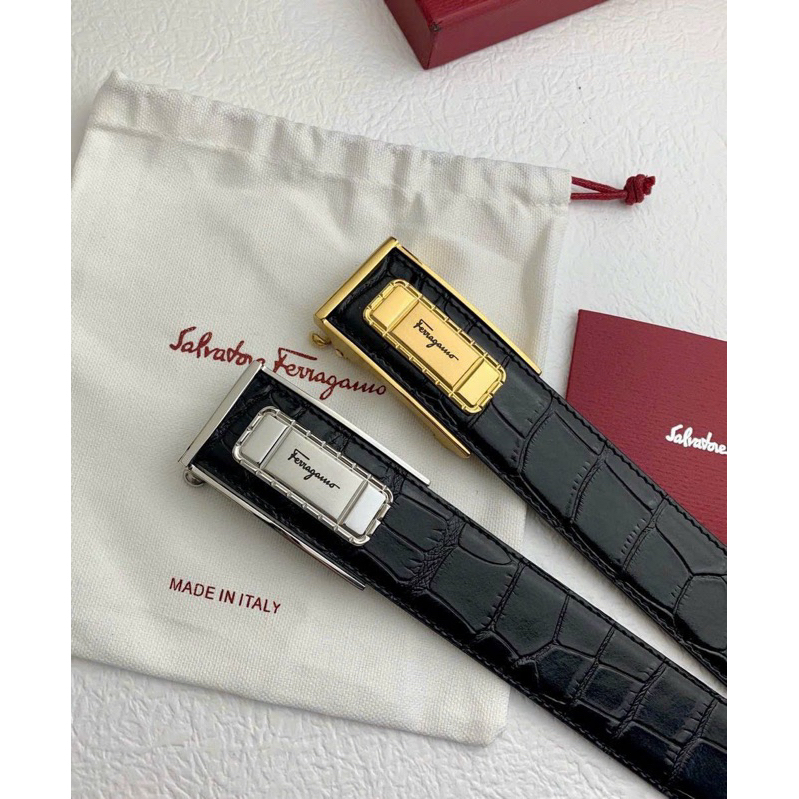 Thắt lưng cao cấp da thật nam Salvatore tăng đơ, khoá cài fullbox mới 100%