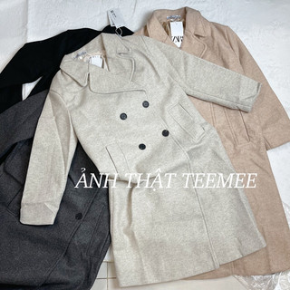 Áo khoác dạ ép oversized dáng dài Za.ra (kèm ảnh thật)