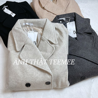 Áo khoác dạ ép oversized dáng dài Za.ra (kèm ảnh thật)