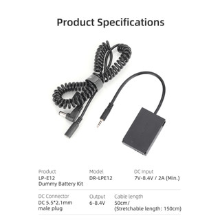 Pin giả Kingma LP-E12 - Dummy Adapter