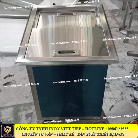Thùng đá inox 304 chuẩn 3 lớp