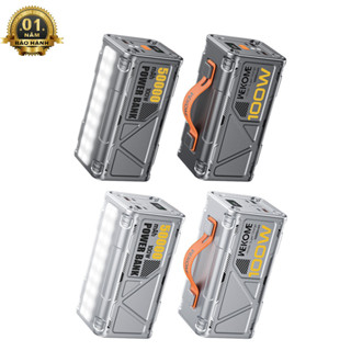 Pin dự phòng sạc siêu nhanh cho laptop WEKOME WP-08 50000mAh đèn pin TypeC out 100W và USB out 22.5W (màu ngẫu nhiên)