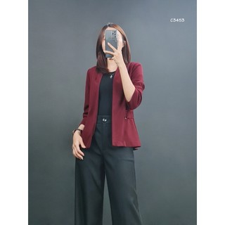 C3453 - 	áo khoác vest tay lở thắt eo kiểu