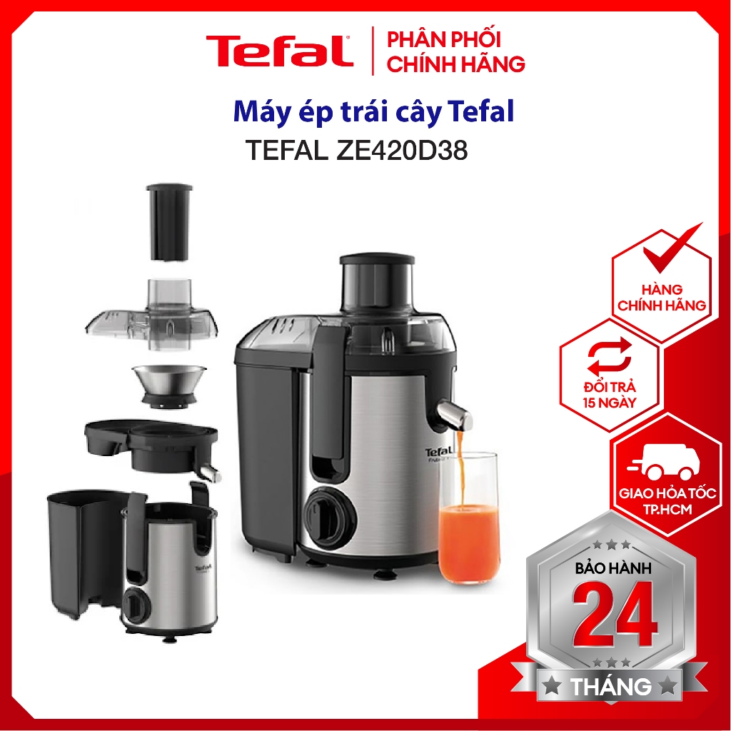 Máy ép trái cây Tefal ZE420D38 - Hàng chính hãng, bảo hành 24 tháng