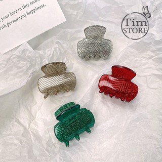 Kẹp bấu tóc nữ dễ thương nhựa bóng đẹp TÍM STORE phụ kiện búi tóc thời trang hàn quốc