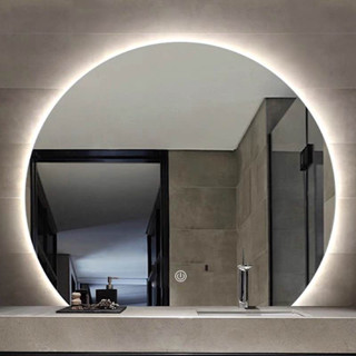  Gương tròn khuyết gương đèn led treo tường gương decor phong cách độc lạ cách điệu không gian - Azdecor shop 