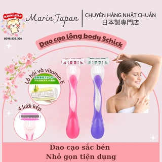 Dao Cạo Lông Body Schick Quattro4 For Women Có 4 Lưỡi Kép Nội Địa Nhật Bản