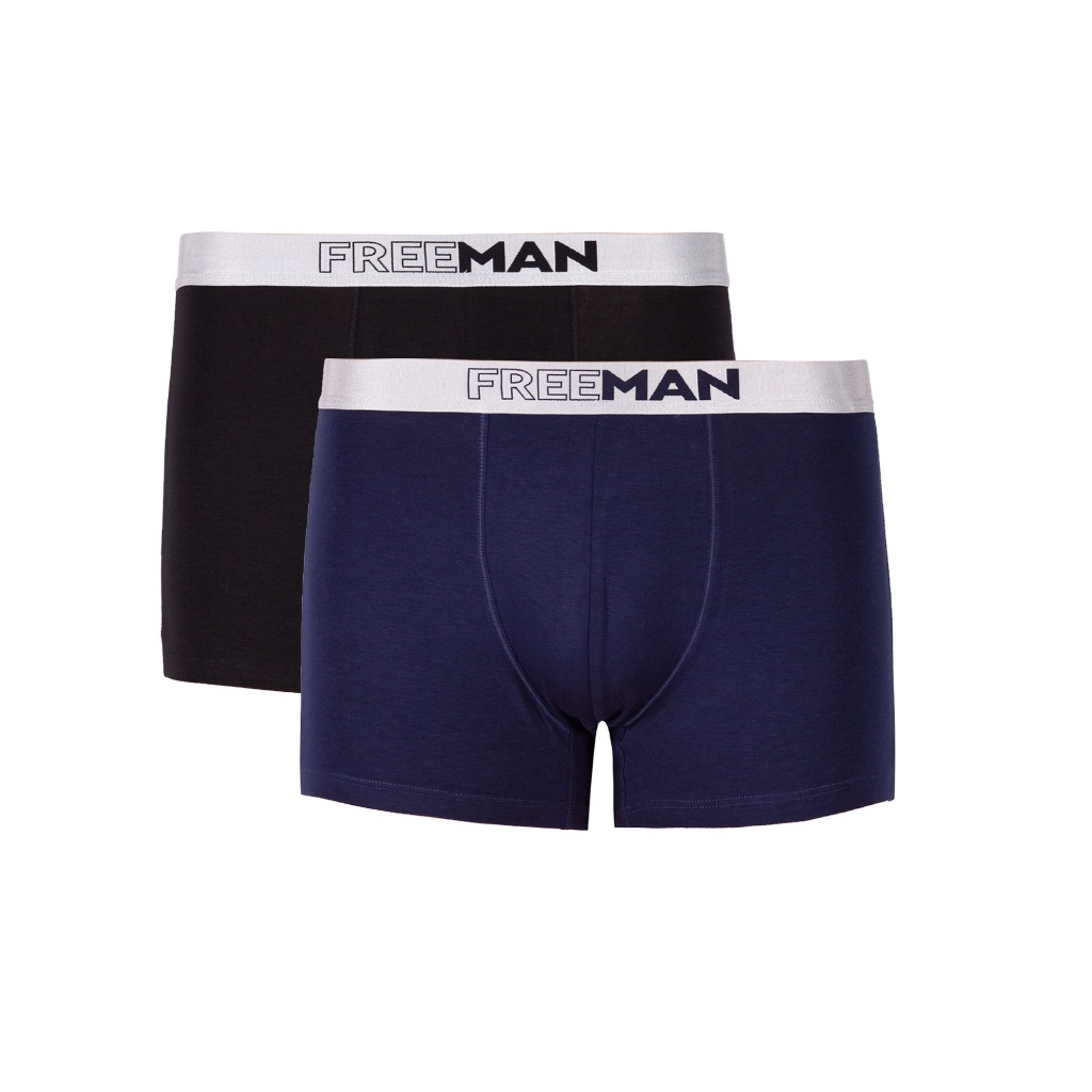 Combo 2 Quần lót boxer nam Freeman, chất liệu cotton thoáng mát, thấm hút mồ hôi tốt BO509
