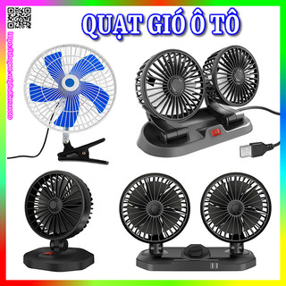 Quạt Ô Tô 12V Xoay 360 Độ Thông Gió Làm Mát Xe Hơi