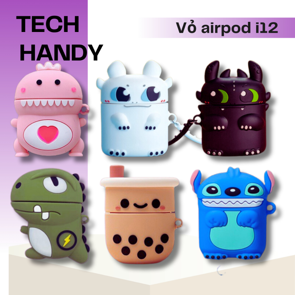 Vỏ ốp airpods i12/i11/i9 tws chất liệu Silicon cho tai nghe bluetooth V03