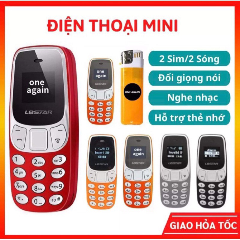 Điện thoại mini siêu nhỏ b10m full box 2 sim