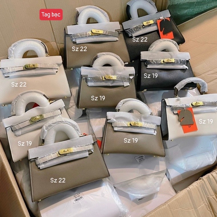 Túi xách nữ, túi hơ mét da sần size 19 - 22 Quảng Châu loại 1 - Lucky9store
