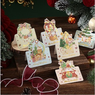 Thiệp Giáng sinh, Thiệp Noel Mini hình PHONG BÌ THƯ dùng làm quà tặng, viết lời chúc