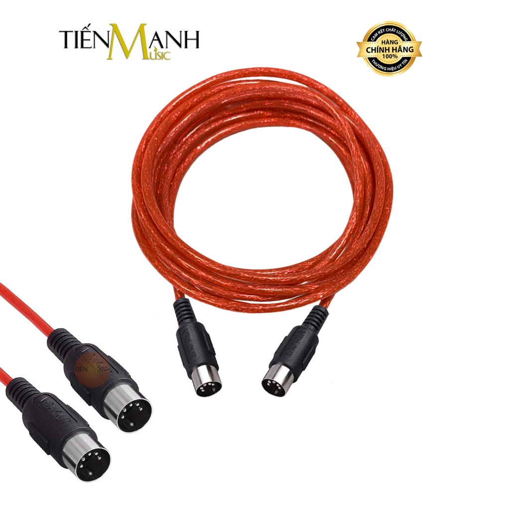 Dây Cáp Midi 2 Đầu Cắm Tròn 5 Chân Dài 2m, 3m Wersi UM10-20, UM10-30 Cho Đàn Piano, Organ UM10