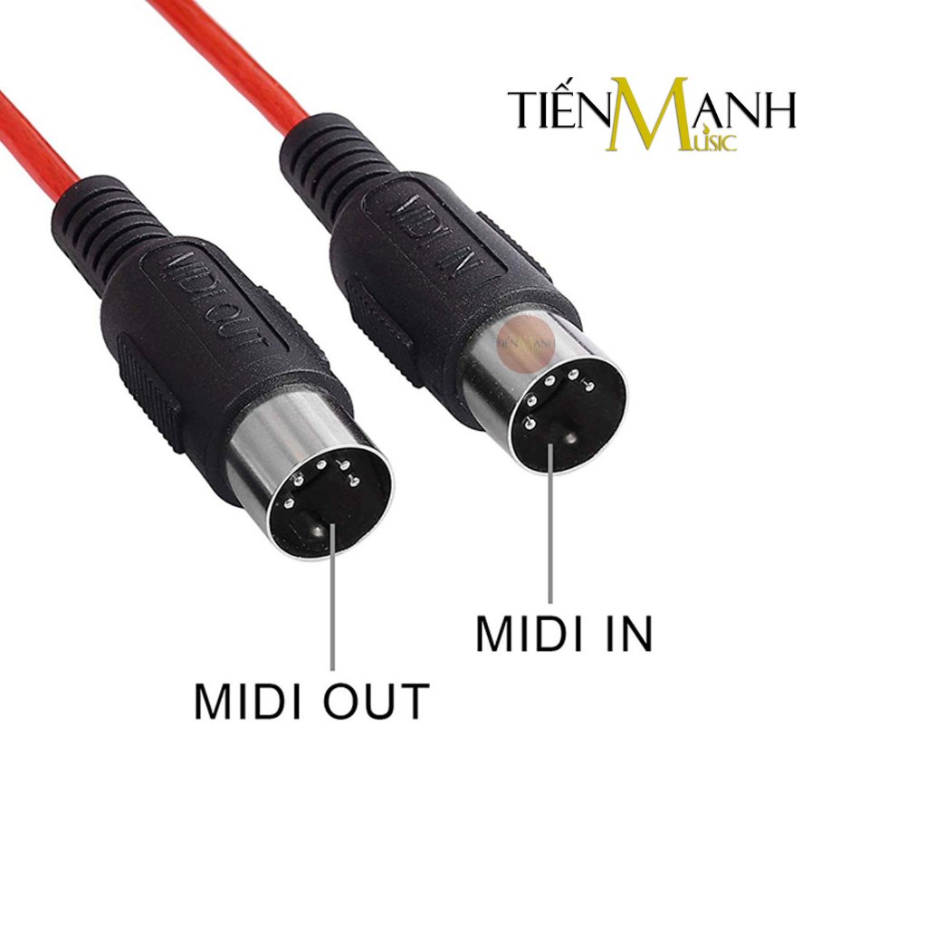 Dây Cáp Midi 2 Đầu Cắm Tròn 5 Chân Dài 2m, 3m Wersi UM10-20, UM10-30 Cho Đàn Piano, Organ UM10