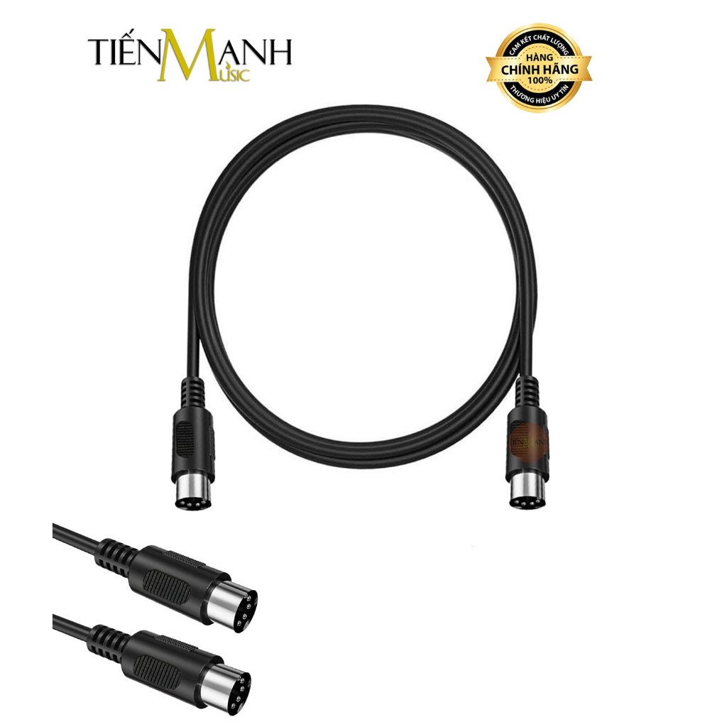 Dây Cáp Midi 2 Đầu Cắm Tròn 5 Chân Dài 2m, 3m Wersi UM10-20, UM10-30 Cho Đàn Piano, Organ UM10