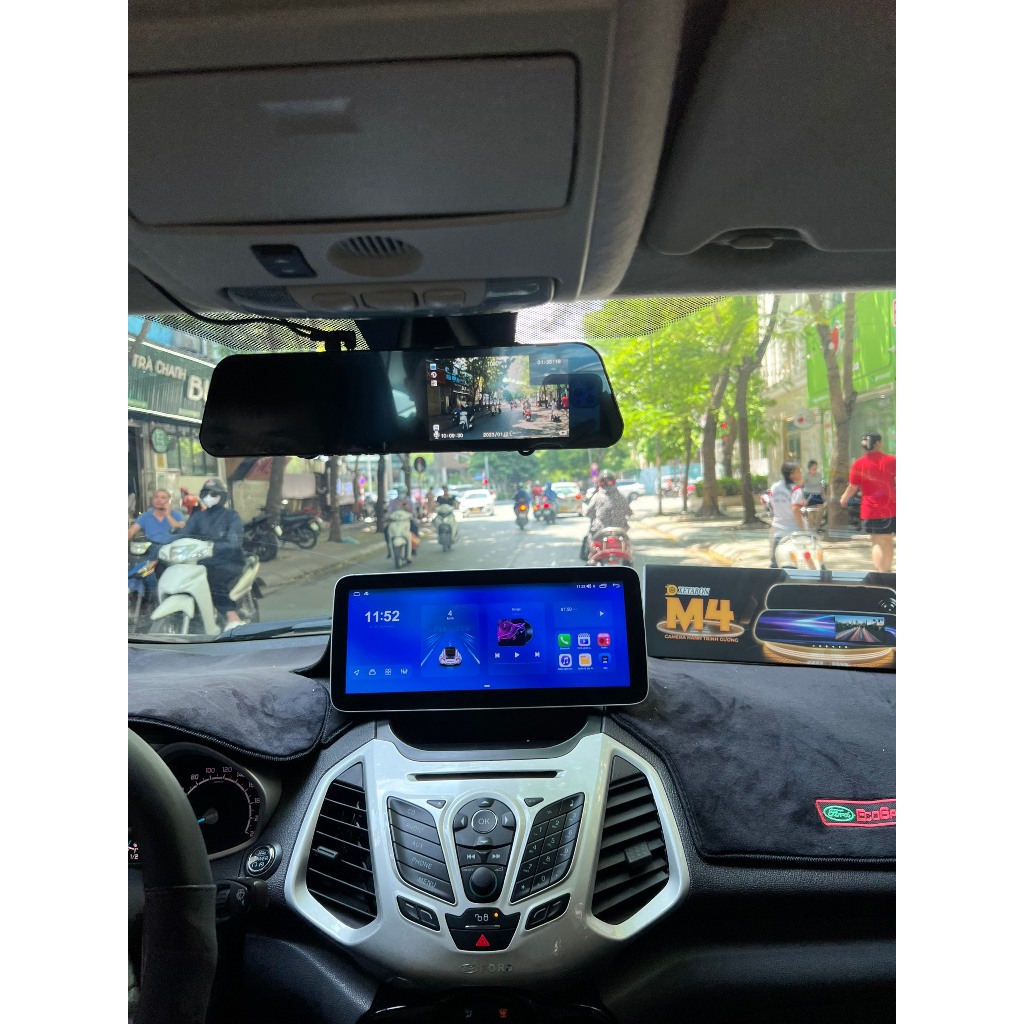 Camera Hành Trình Gương M4 Giá Rẻ FullHD 1080P - Cam trước và cam lùi, Lắp đặt dễ dàng. Bảo hành 1 đổi 1 trong 12 tháng