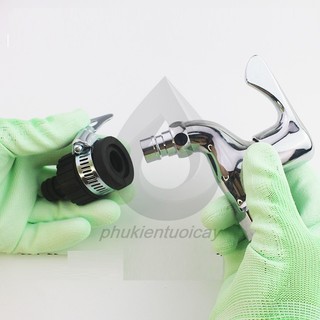 Đầu nối nhanh 16 có đai siết, Khớp nối nhanh từ vòi nước