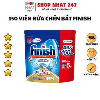 [Hỏa Tốc HN] Viên rửa chén bát dành cho máy rửa bát Finish 150 viên Nhật Bản