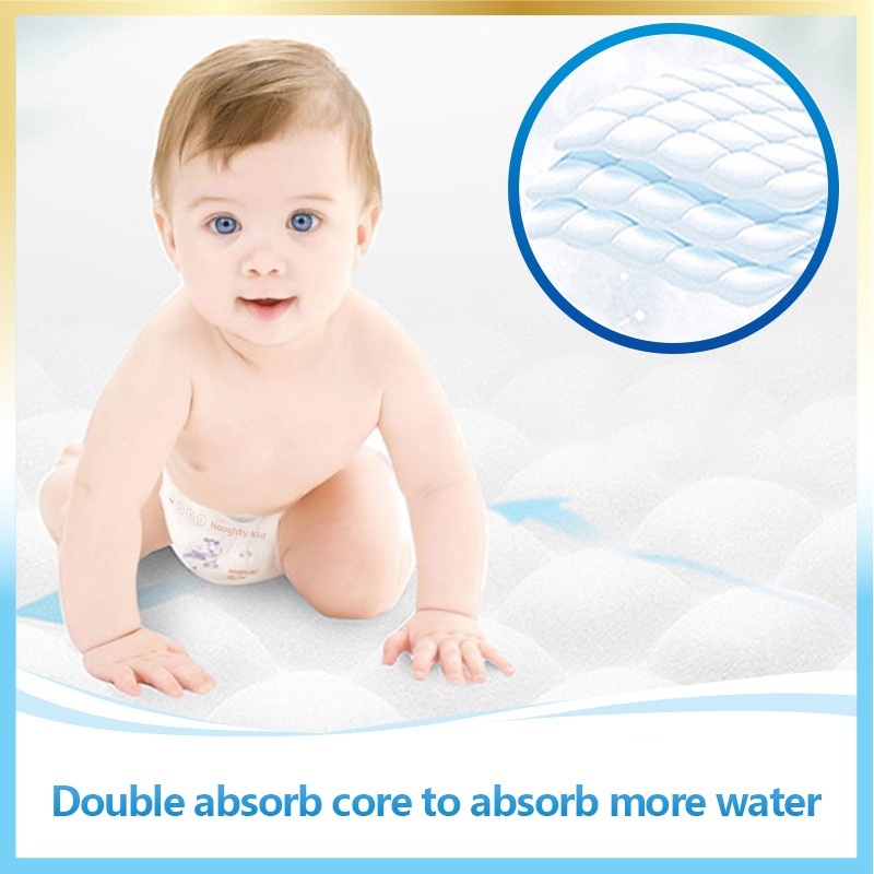 TÃ BỈM/QUẦN Naughty Kid bỉm em bé Công nghệ Nhật bản ôm sát thấm 1L hút thông thoáng NB/S/M/L/XL/XXL/XXXL