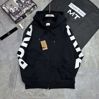 Áo Hoodie BUBERRY In Cánh Tay Màu Trắng Mũ Trùm Đầu - Áo khoác Hoodie Hàng Cao Cấp Nam Nữ Phong Cách Trẻ Trung