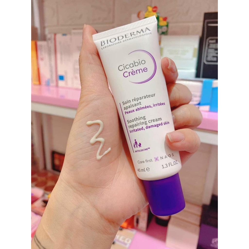 Kem dưỡng ẩm, phục hồi làn da, dùng được cả nhà Bi0-derma tím Cica.bio Creme