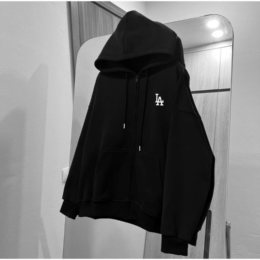 Áo Khoác Áo hoodie Zip LA & MLB Basic Có Khóa Kéo Zip Nam Nữ chính hãng ,i hình chuẩn form,hàng siêu đẹp ACA_STORE