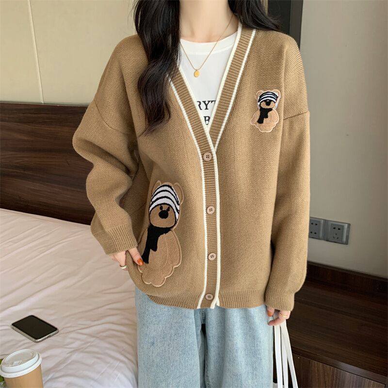 Áo Khoát Len Nhẹ Caridan Nữ Phong Cách Hàn Quốc Madela, Áo Khoát Caridan Len Nữ Dài Tay