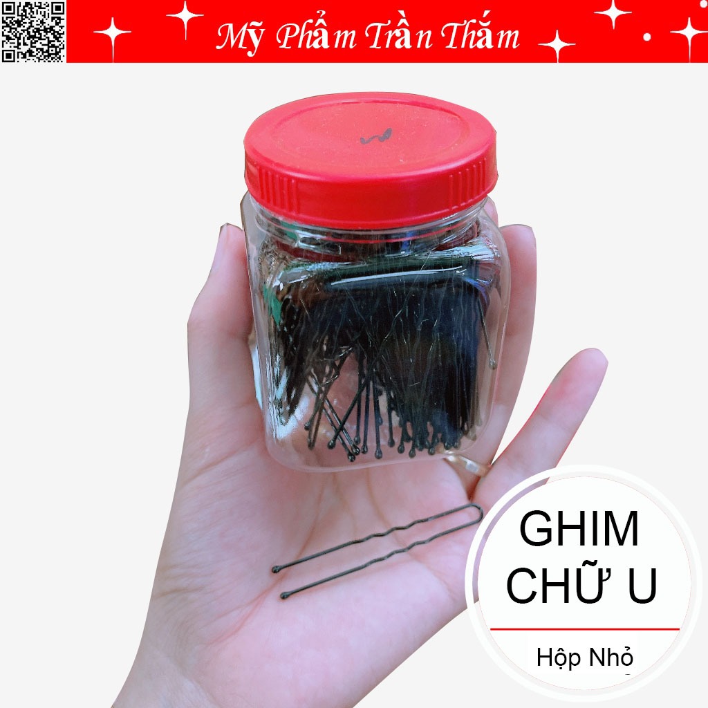 Ghim Chữ U Cài Tóc , Đựng Trong Hộp Cao Cấp Mica hộp nhỏ