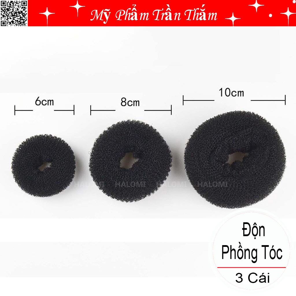 Set 3 Mút Độn Phồng Tóc Cô Dâu