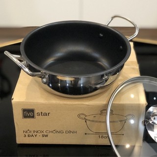 Nồi kho Cá Chống Dính bếp từ 3 Đáy FiveStar