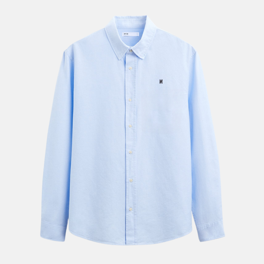 Áo Sơ Mi Nam trơn dài tay Hafos OXFORD chuẩn form Menswear