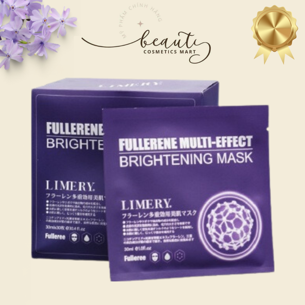 Mặt Nạ Giấy C60 Limery Fullerene Multi Effect Brightening Mask Hộp 30 Miếng