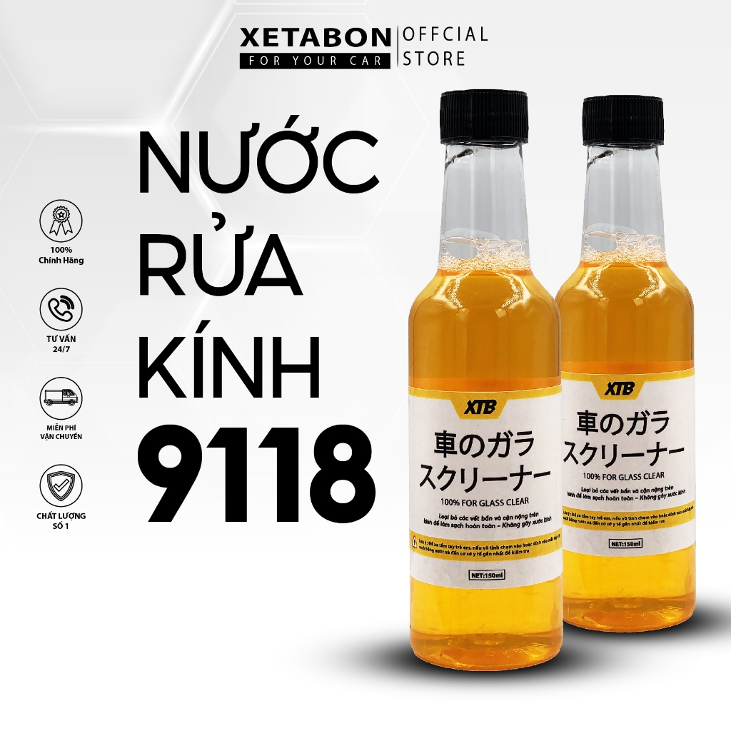 Dung Dịch Tẩy Rửa Vết Bẩn Trên Kính Lái Xe Hơi XETABON 9118 150ml