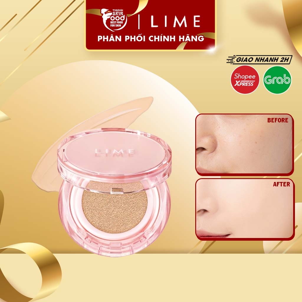 Phấn Nước Che Phủ Cao, Lâu Trôi LIME Skin Fit Long-Wear Cover Cushion SPF50+ PA++++