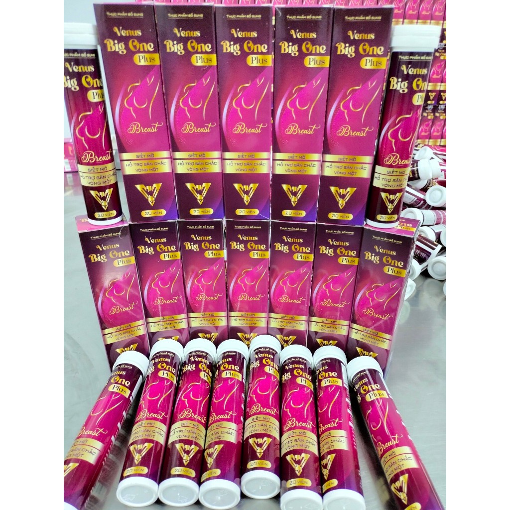 [CHÍNH HÃNG] Viên Sủi Nở Ngực Venus Big One Giúp Tăng Vòng 1 Săn Chắc An Toàn, Tăng Cường Nội Tiết Tố Nữ  Hộp 20 Viên