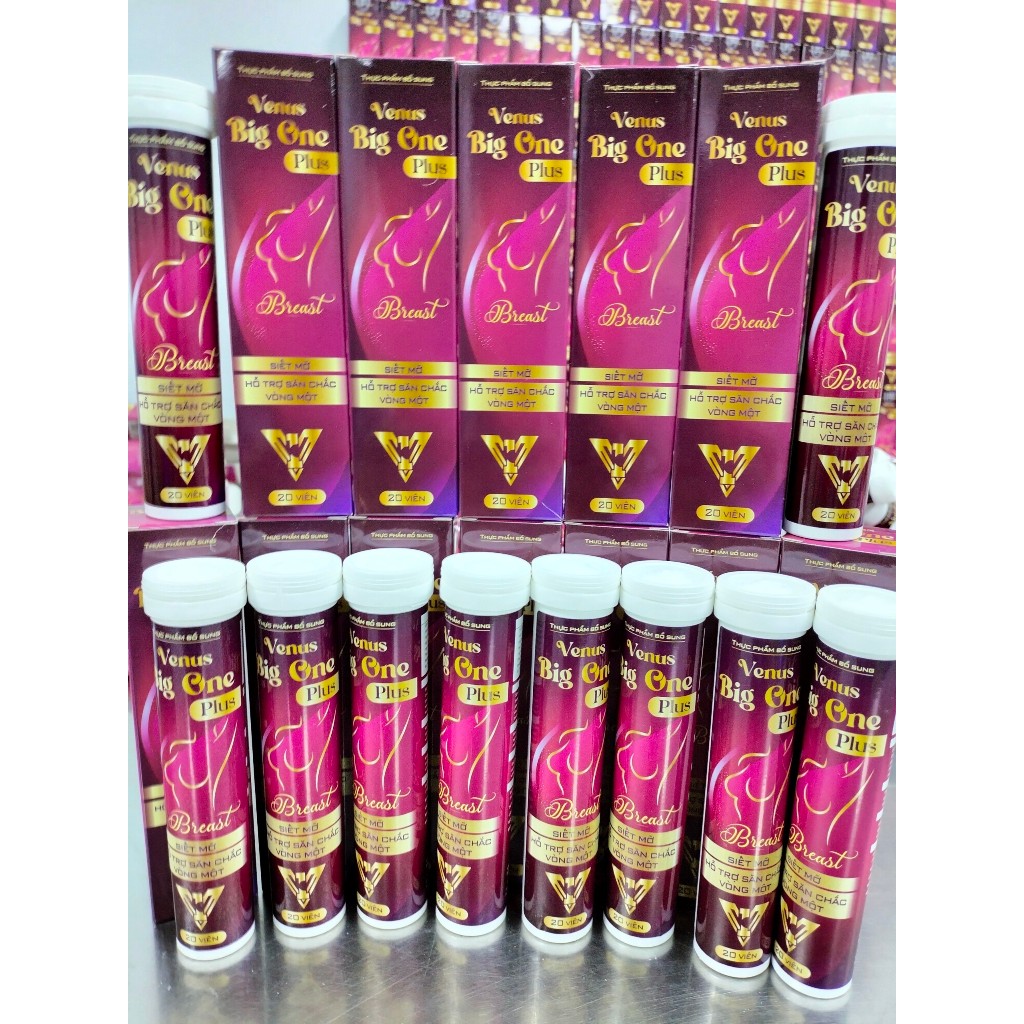 [CHÍNH HÃNG] Viên Sủi Nở Ngực Venus Big One Giúp Tăng Vòng 1 Săn Chắc An Toàn, Tăng Cường Nội Tiết Tố Nữ  Hộp 20 Viên