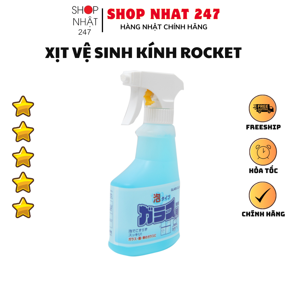 Chai xịt vệ sinh kính 300ml Rocket Nội địa Nhật Bản