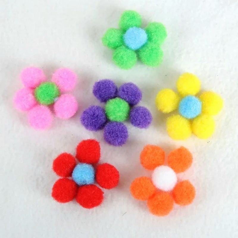 Pompom trang trí cây thông noel