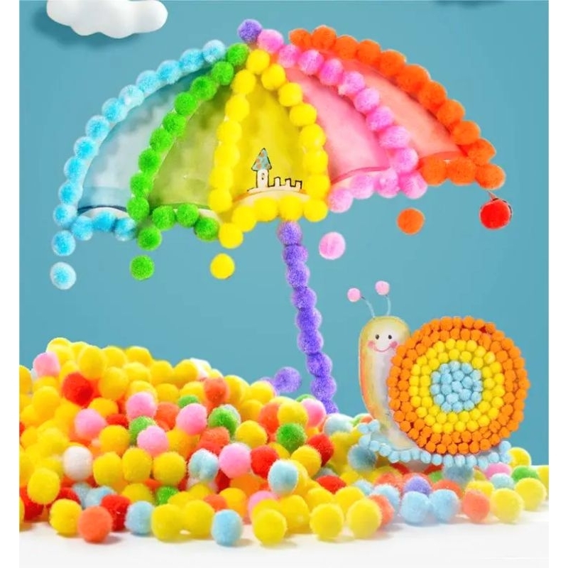 Pompom trang trí cây thông noel