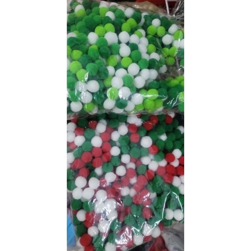 Pompom trang trí cây thông noel