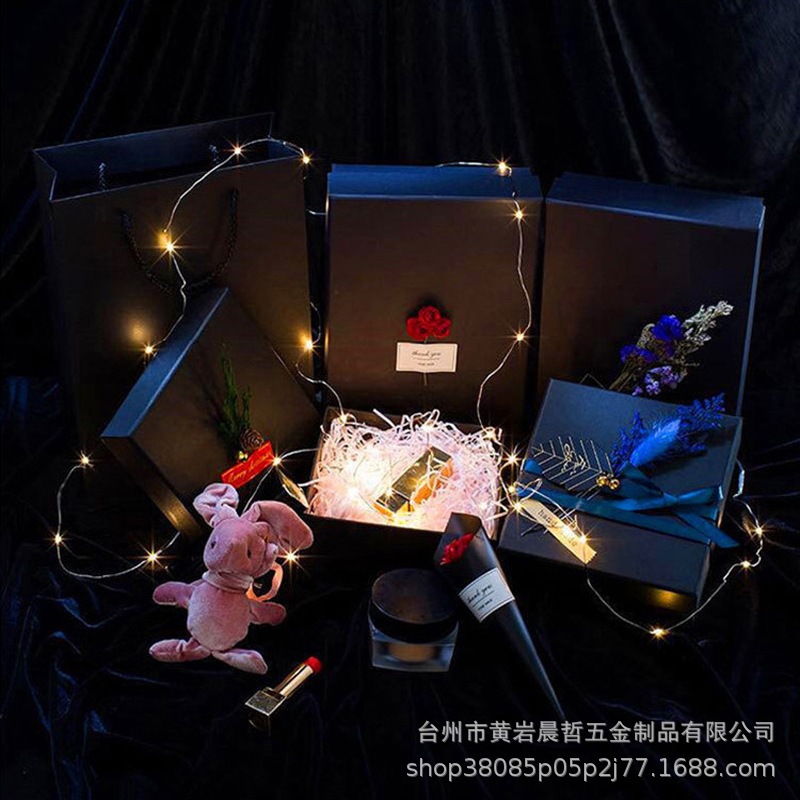 Đèn led trang trí hộp quà tặng 2.1M chạy pin decor hộp quà Vua Bao Bì, đèn led đom đóm DIY
